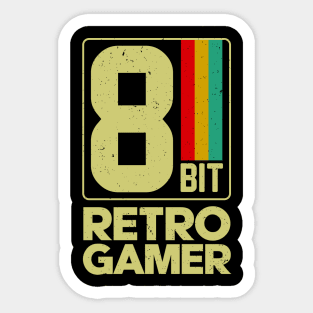 8bit Retro Gamer Sticker